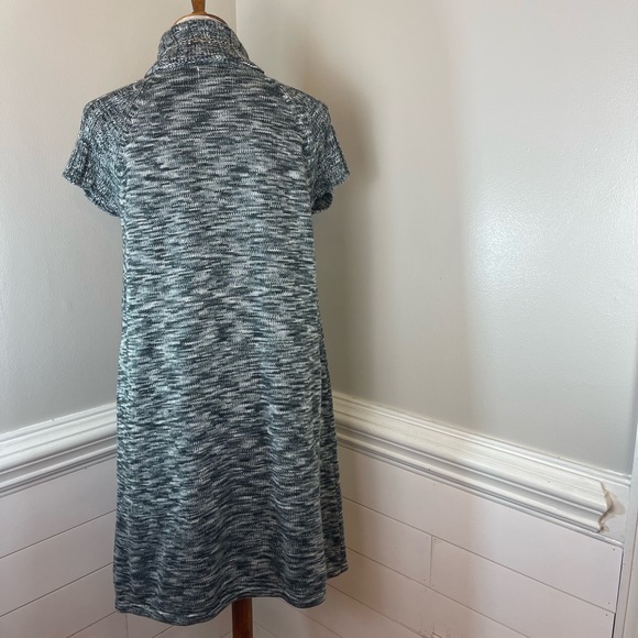 Calvin Klein Variegated Greys and White Knit Sweater Dress M FREE SHIP - Picture 3 of 4